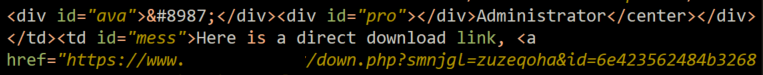 The download link points to a php script hosted on a different server. This link delivers the .js file packed into a Zip archive which comprises the first stage Gootloader payload