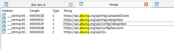 URLs hard-coded into the oldest version of the malicious framework