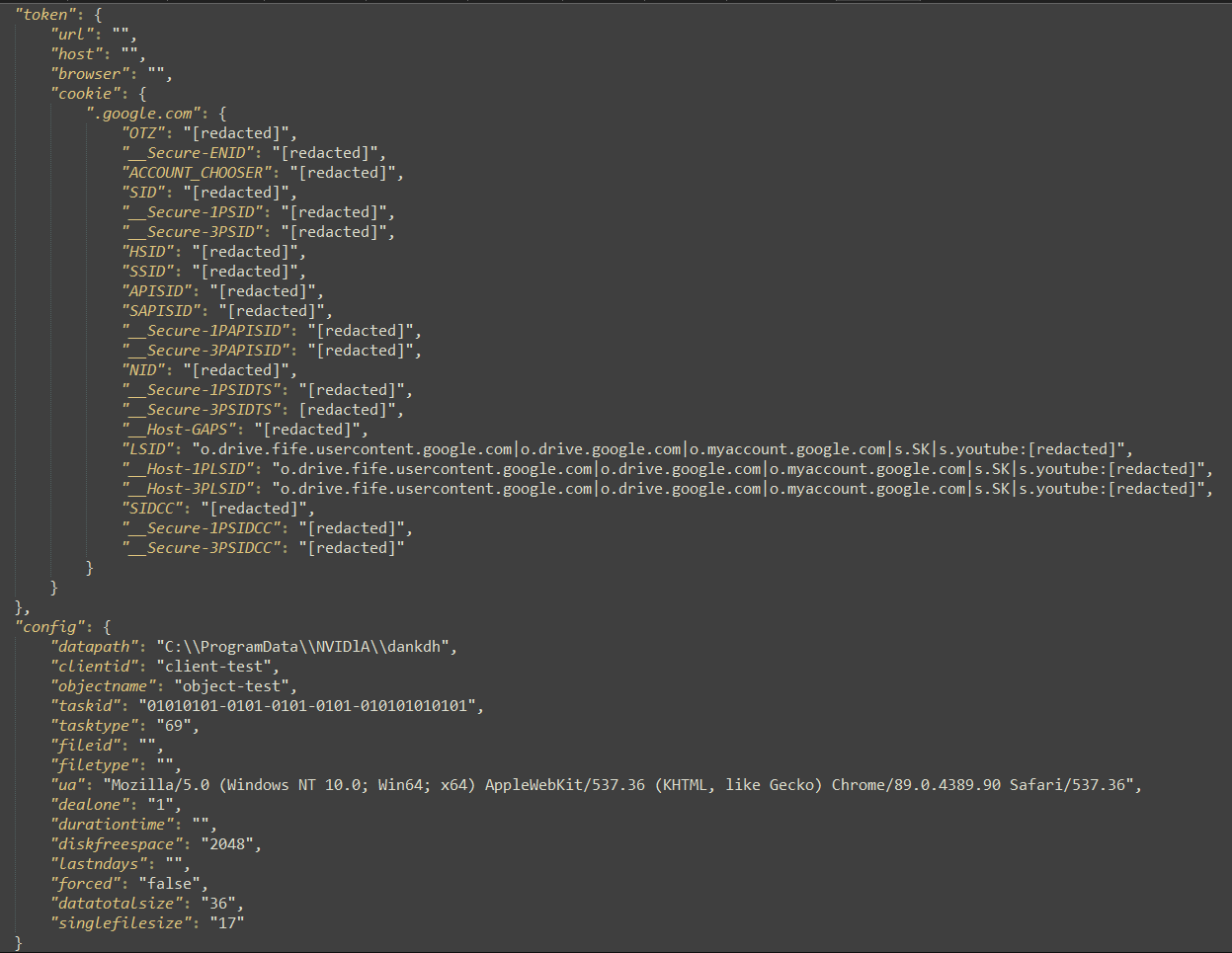 Figure 6. An example of a configuration generated by the Gmck plugin for the CGM module