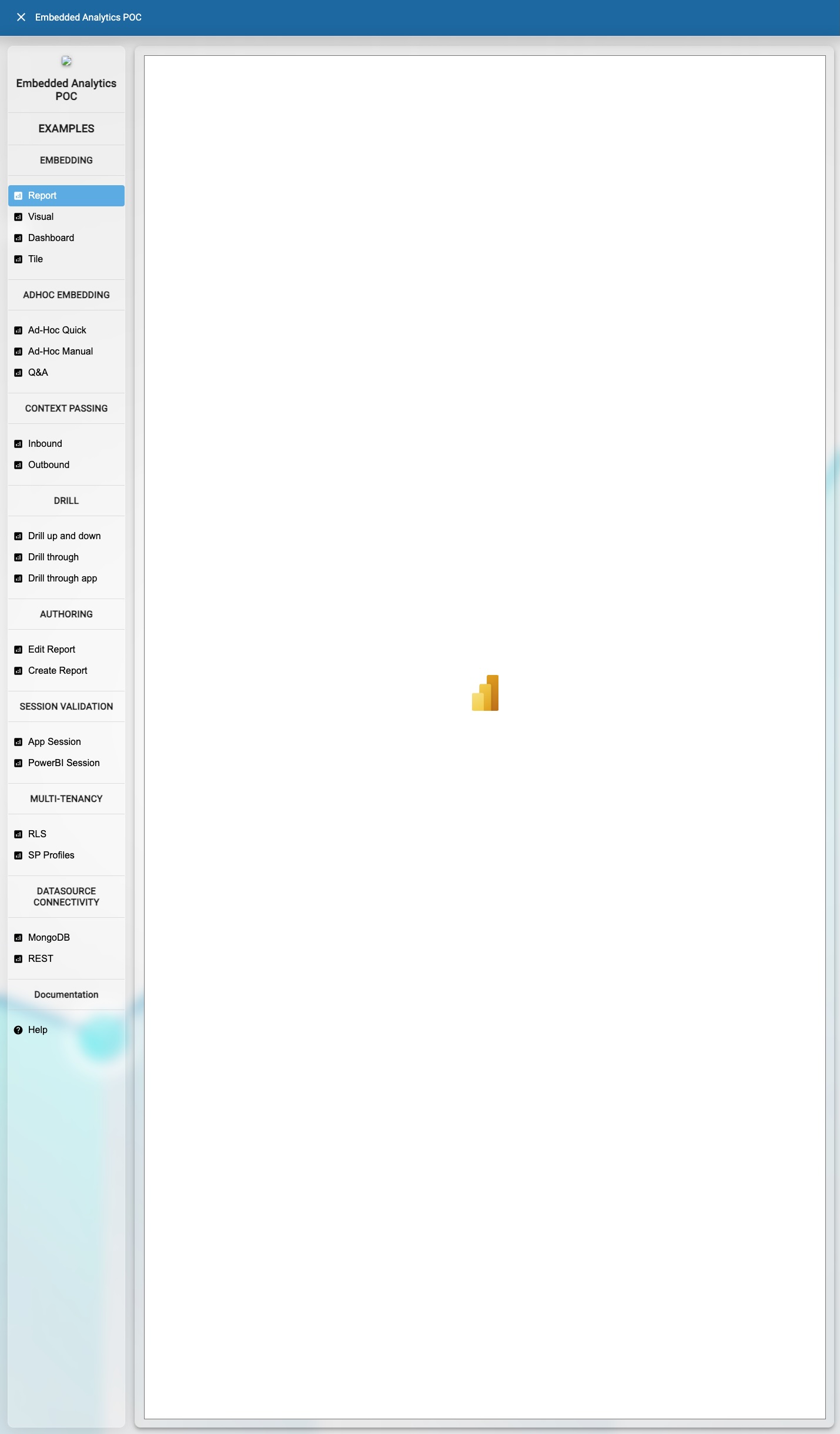 Embedding Analytics POC
