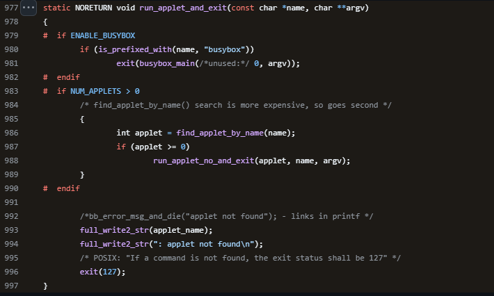 Snippet of the appletlib.c file