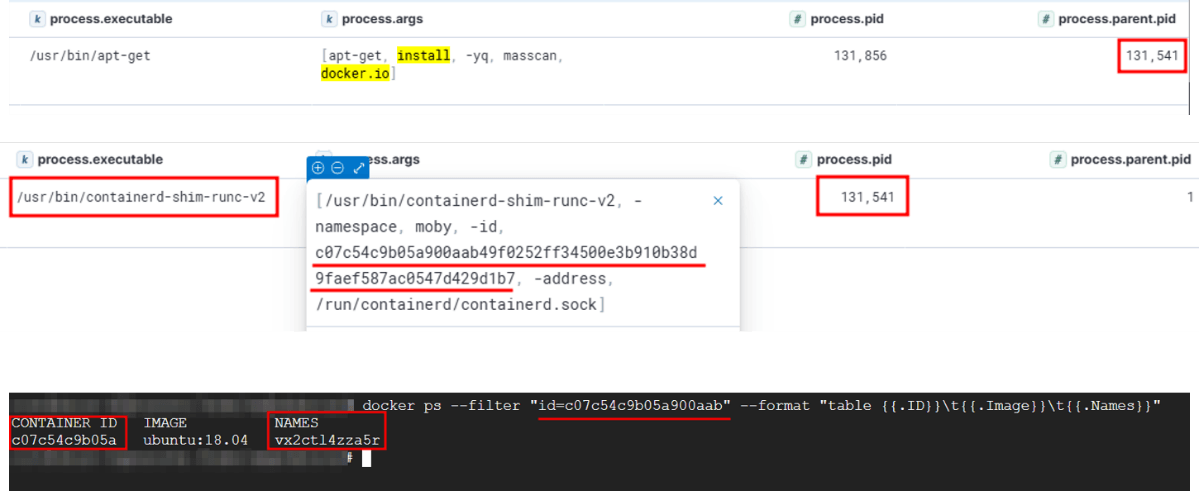 Confirming that the docker.io installation occurred inside a running container