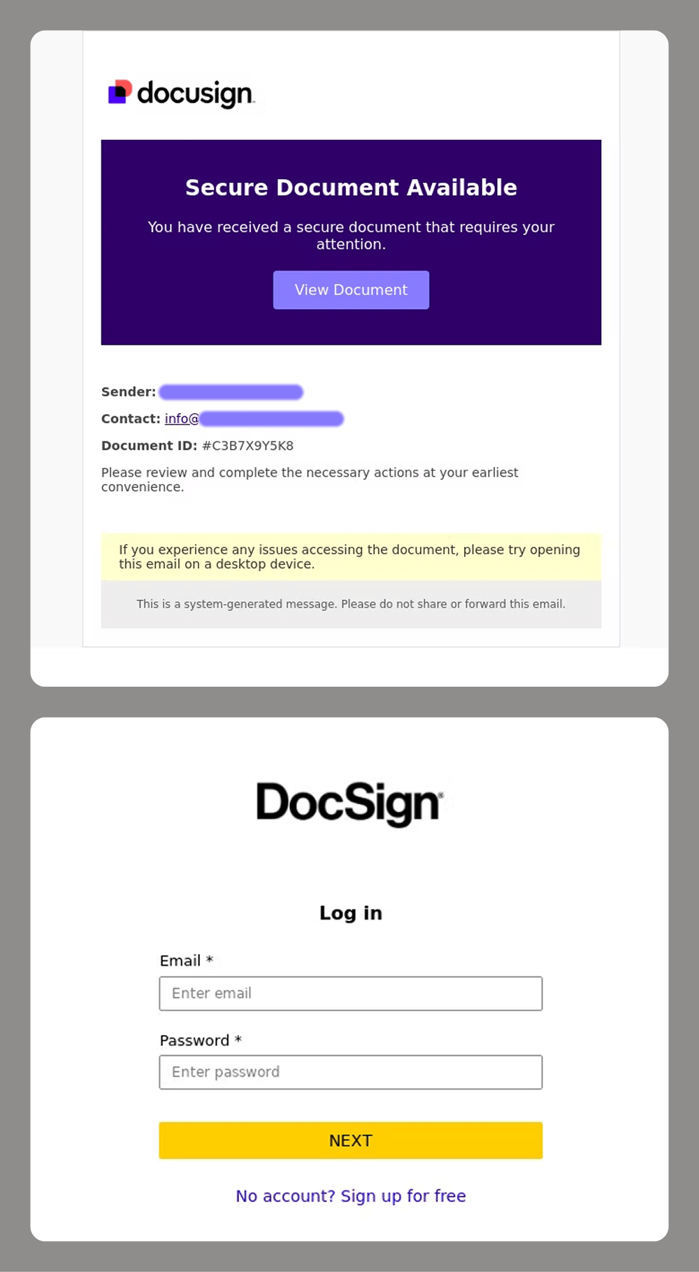 Phishers targeting DocuSign accounts