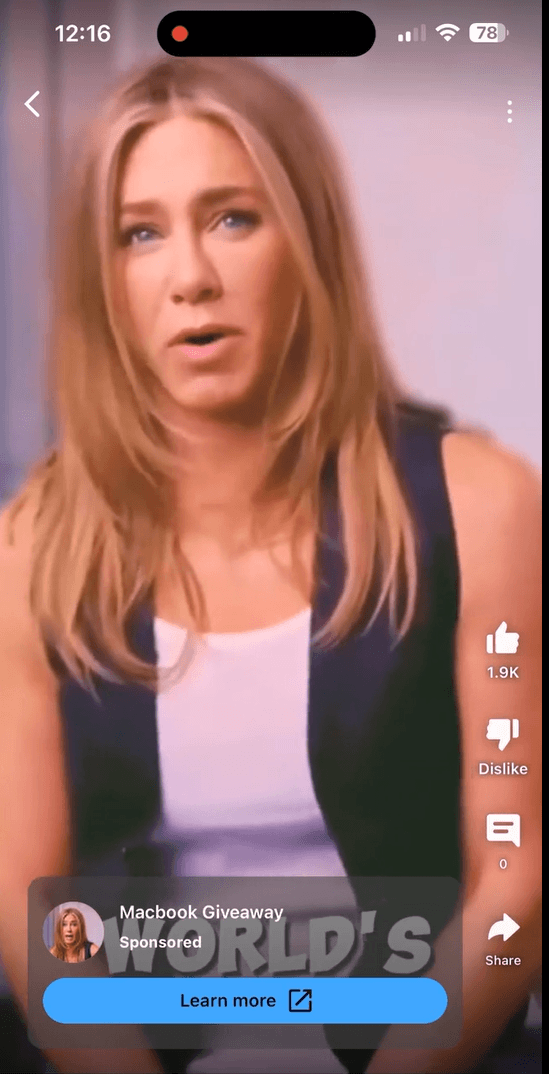 Deepfake YouTube Short