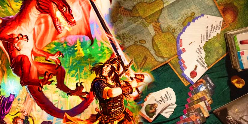 A detail from the cover of Heroes of the Borderlands, along with material from starter set 