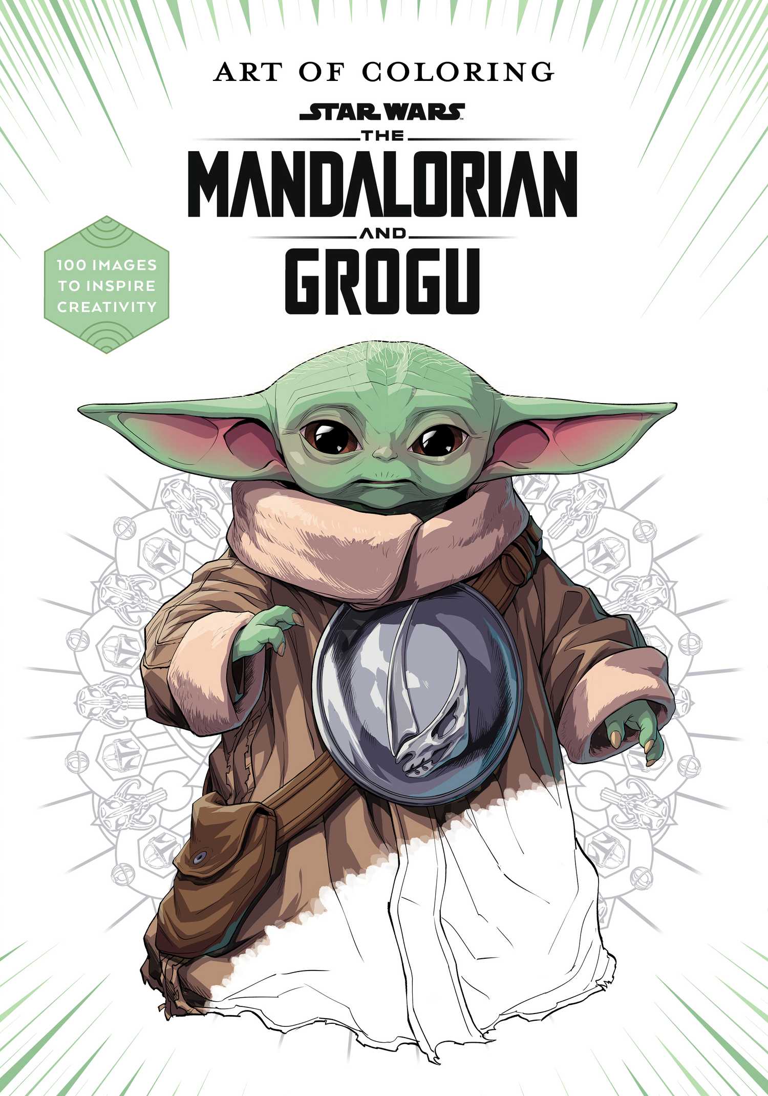 The cover art Star Wars The Mandalorian and Grogu Art of Coloring, featuring Grogu.