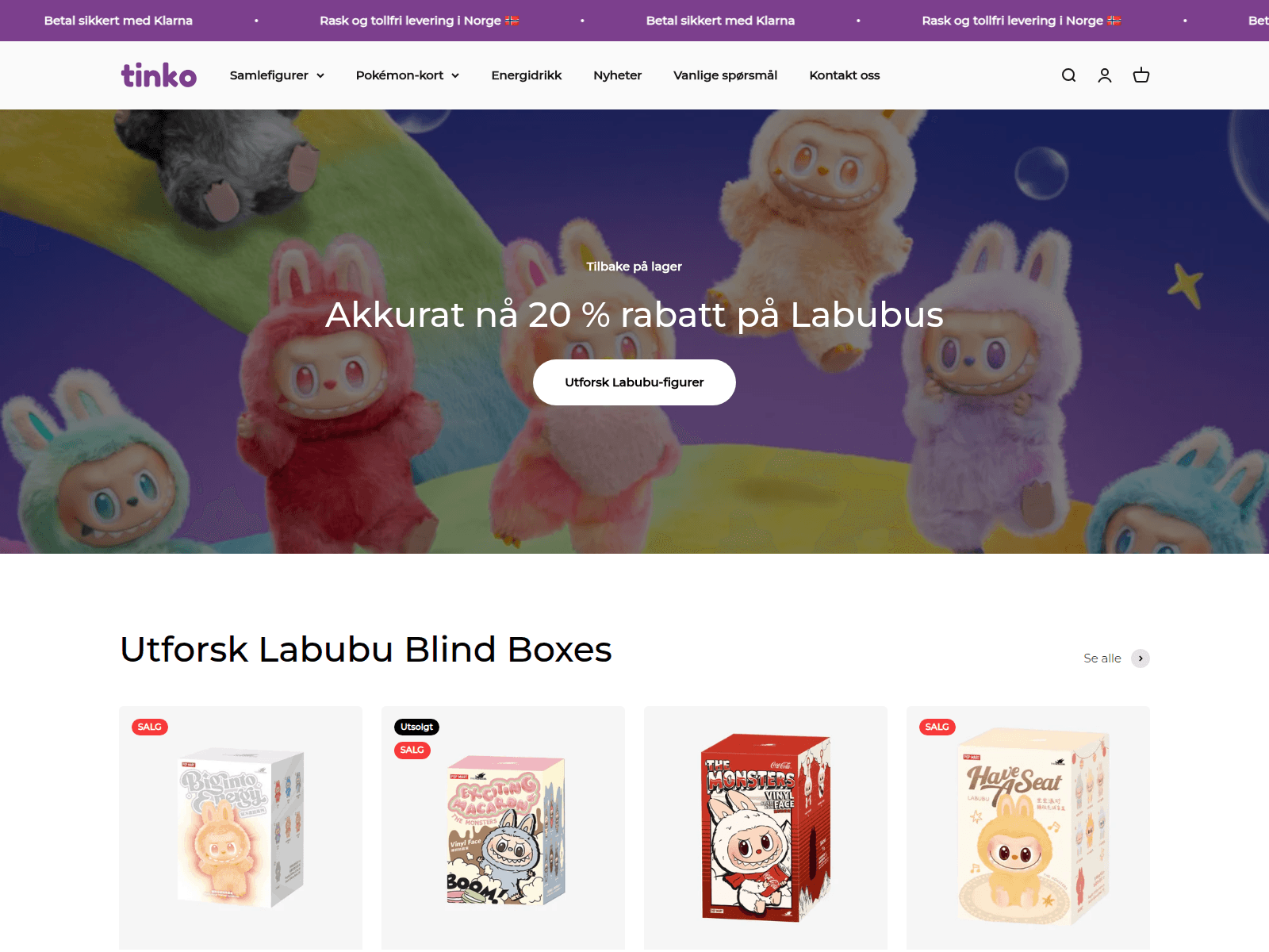 Non-existent Norwegian online store and popular Labubu toys sale