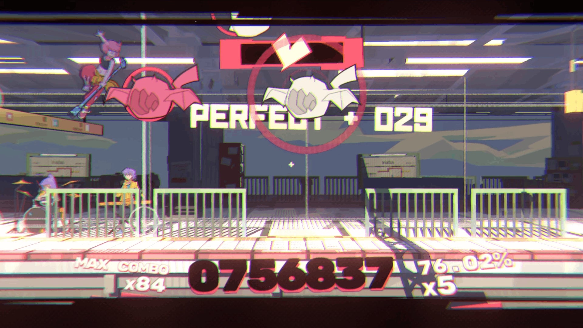 Beat dodges a beat in Unbeatable's Arcade mode.