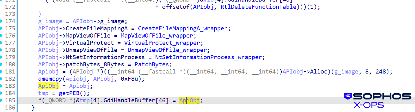 A screen capture showing the callback code described in text